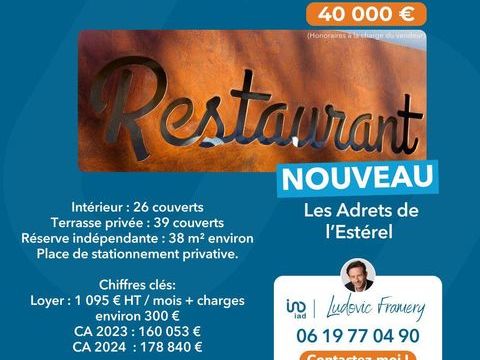Vente Restaurant 69 m&sup2; 40000 83600 Les adrets-de-l'est�rel