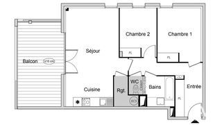  Appartement � vendre 3 pi�ces 67 m�