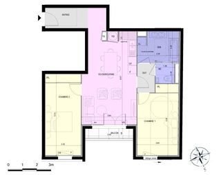  Appartement � vendre 3 pi�ces 69 m�