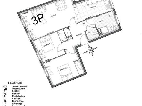   Vente Appartement 3 pi�ces Appartement - 3 pi�ce(s) - 70 m�