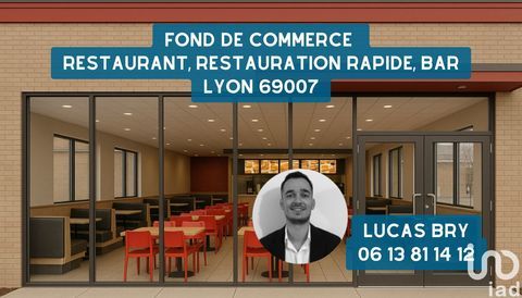 Vente Restauration rapide 63 m&sup2; 99000 69007 Lyon