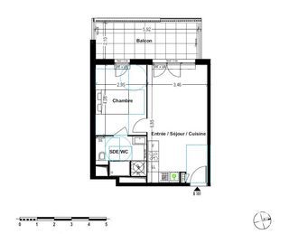  Appartement � vendre 2 pi�ces 42 m�