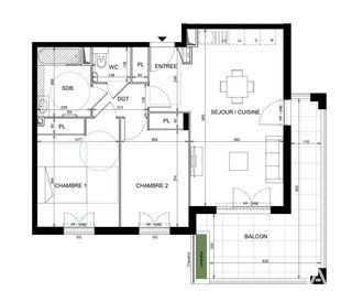  Appartement � vendre 3 pi�ces 64 m�