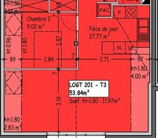  Appartement � vendre 3 pi�ces 63 m�