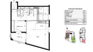  Appartement � vendre 3 pi�ces 67 m�