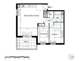  Appartement � vendre 3 pi�ces 67 m�