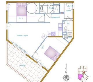  Appartement � vendre 3 pi�ces 64 m�