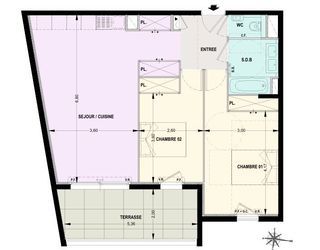  Appartement � vendre 3 pi�ces 65 m�