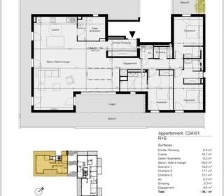  Appartement � vendre 4 pi�ces 156 m�