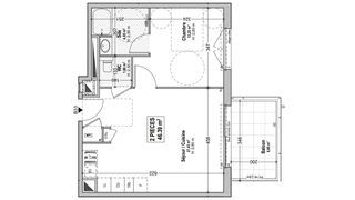  Appartement � vendre 2 pi�ces 46 m�