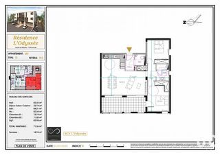  Appartement � vendre 3 pi�ces 71 m�