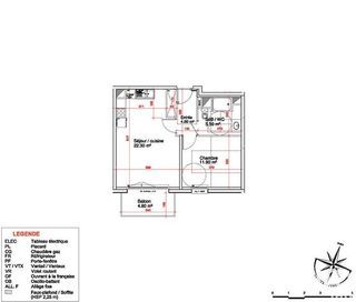  Appartement � vendre 2 pi�ces 44 m�