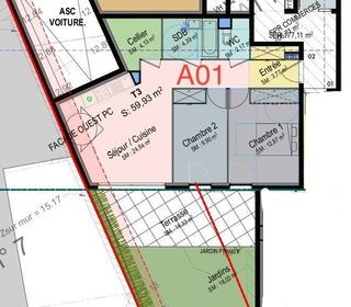  Appartement � vendre 3 pi�ces 60 m�