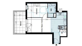  Appartement � vendre 2 pi�ces 46 m�