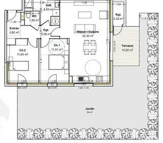  Appartement � vendre 3 pi�ces 73 m�