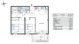  Appartement � vendre 3 pi�ces 62 m�