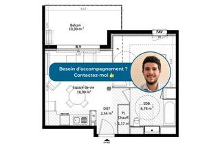  Appartement � vendre 2 pi�ces 40 m�