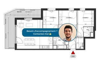  Appartement � vendre 4 pi�ces 84 m�