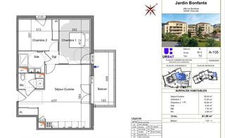  Appartement � vendre 3 pi�ces 61 m�