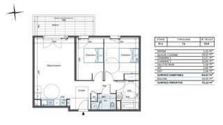  Appartement � vendre 3 pi�ces 65 m�