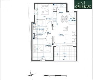  Appartement � vendre 3 pi�ces 58 m�