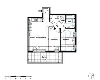  Appartement � vendre 3 pi�ces 64 m�