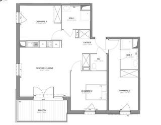  Appartement � vendre 4 pi�ces 79 m�