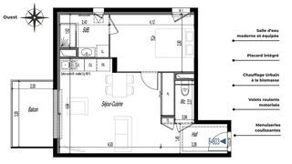  Appartement � vendre 2 pi�ces 46 m�