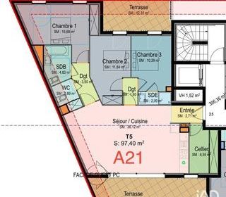  Appartement � vendre 4 pi�ces 97 m�