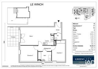  Appartement � vendre 3 pi�ces 64 m�