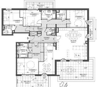  Appartement � vendre 5 pi�ces 157 m�