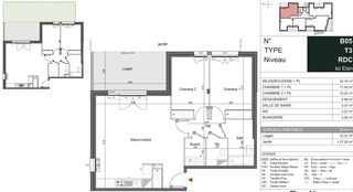  Appartement � vendre 3 pi�ces 69 m�