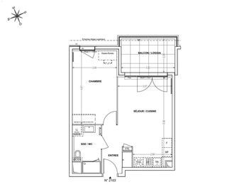  Appartement � vendre 2 pi�ces 44 m�