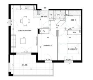  Appartement � vendre 3 pi�ces 63 m�