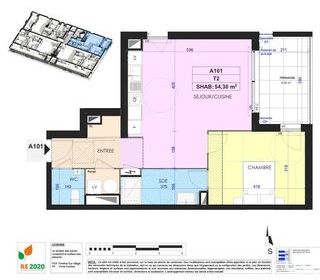  Appartement � vendre 2 pi�ces 54 m�