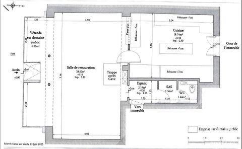 Vente Restaurant 76 m&sup2; 377000 75018 Paris