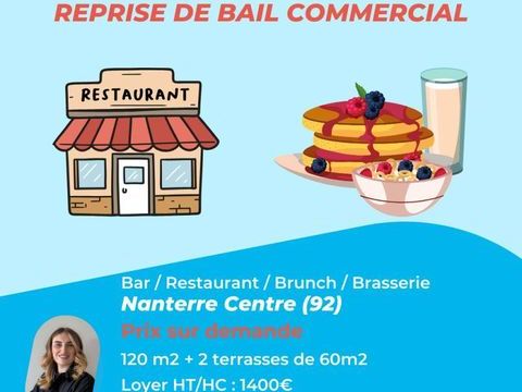 Vente Restaurant 120 m&sup2; 185000 92000 Nanterre