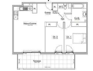  Appartement � vendre 3 pi�ces 67 m�