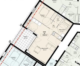  Appartement � vendre 2 pi�ces 50 m�