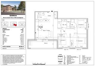  Appartement � vendre 4 pi�ces 80 m�