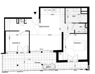  Appartement � vendre 3 pi�ces 61 m�