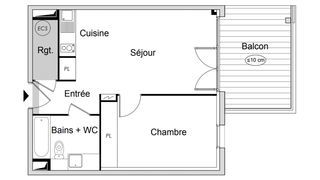  Appartement � vendre 2 pi�ces 44 m�