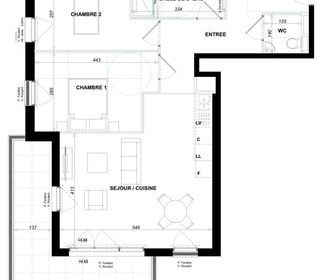  Appartement � vendre 3 pi�ces 64 m�