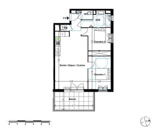  Appartement � vendre 3 pi�ces 62 m�