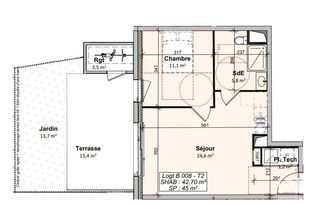  Appartement � vendre 2 pi�ces 43 m�