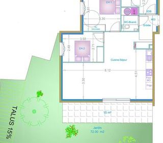  Appartement � vendre 3 pi�ces 72 m�