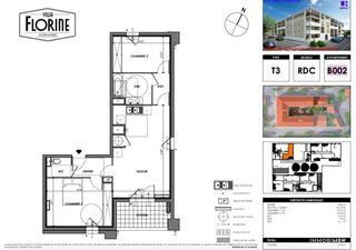  Appartement � vendre 3 pi�ces 64 m�