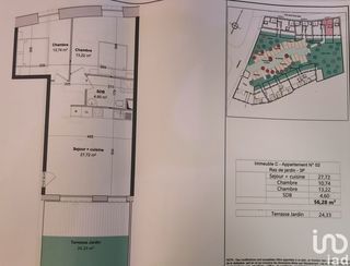  Appartement � vendre 3 pi�ces 56 m�