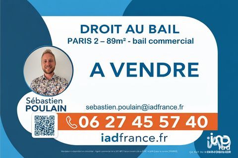 Vente Droit au bail 83 m&sup2; 99000 75002 Paris