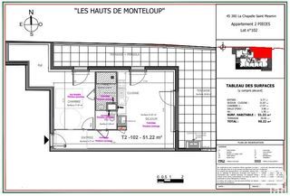  Appartement � vendre 2 pi�ces 51 m�